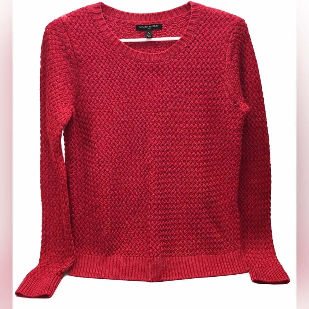 Banana Republic Textured Knit Sweater – Red – Size Small - Preppy